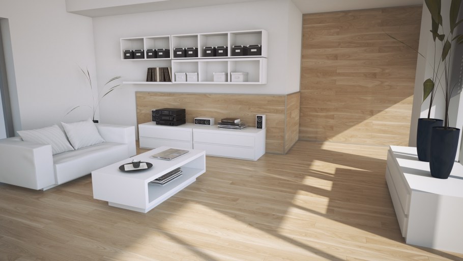 Ламинат на пол стены