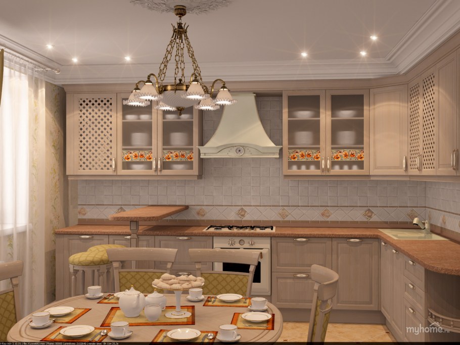 Кухня беленый дуб