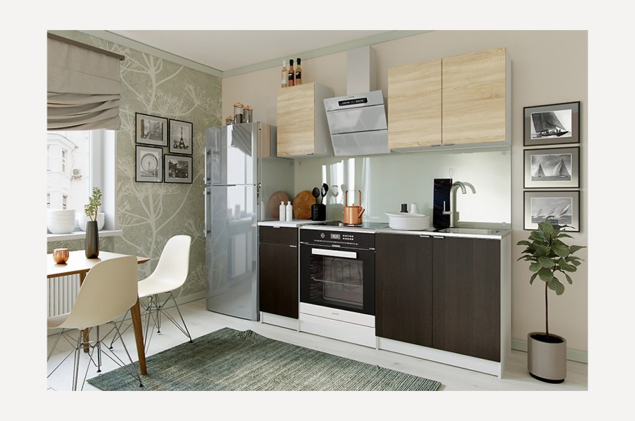 Кухонный гарнитур дуб сонома дуб венге