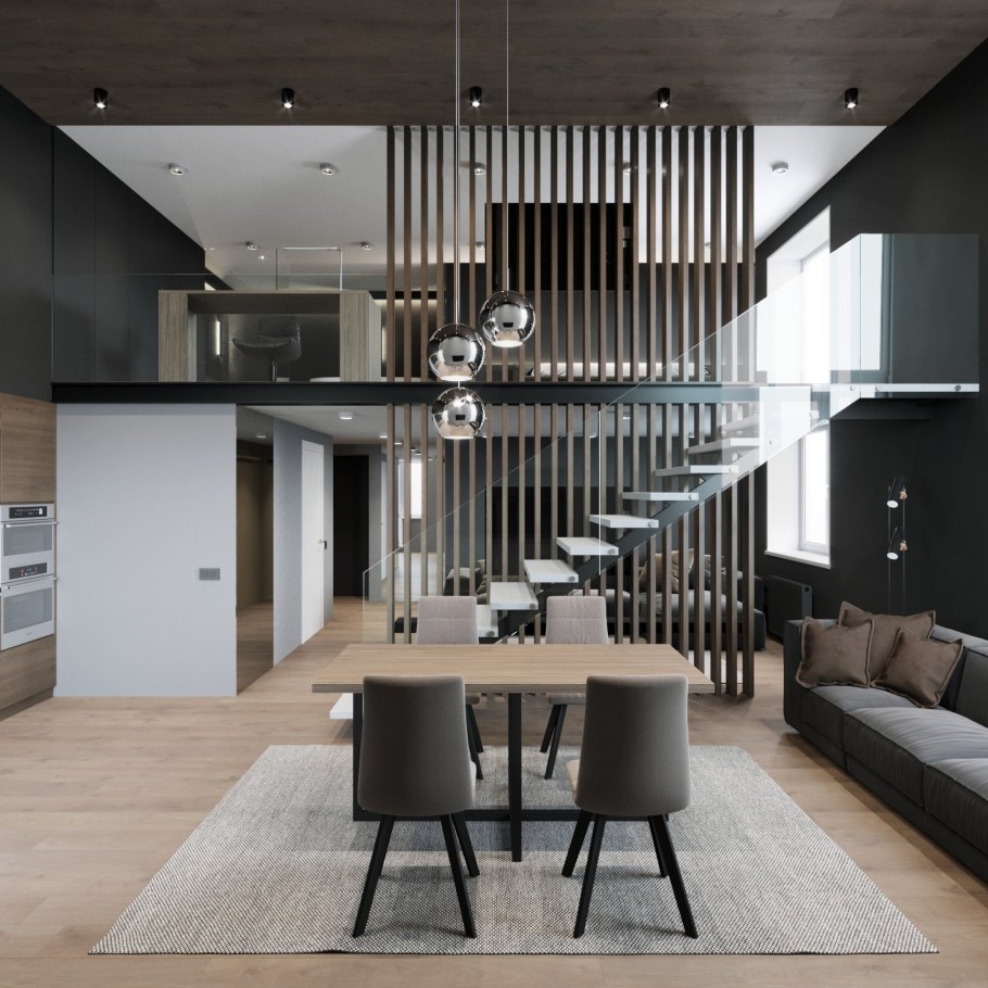 Интерьер двухэтажной квартиры