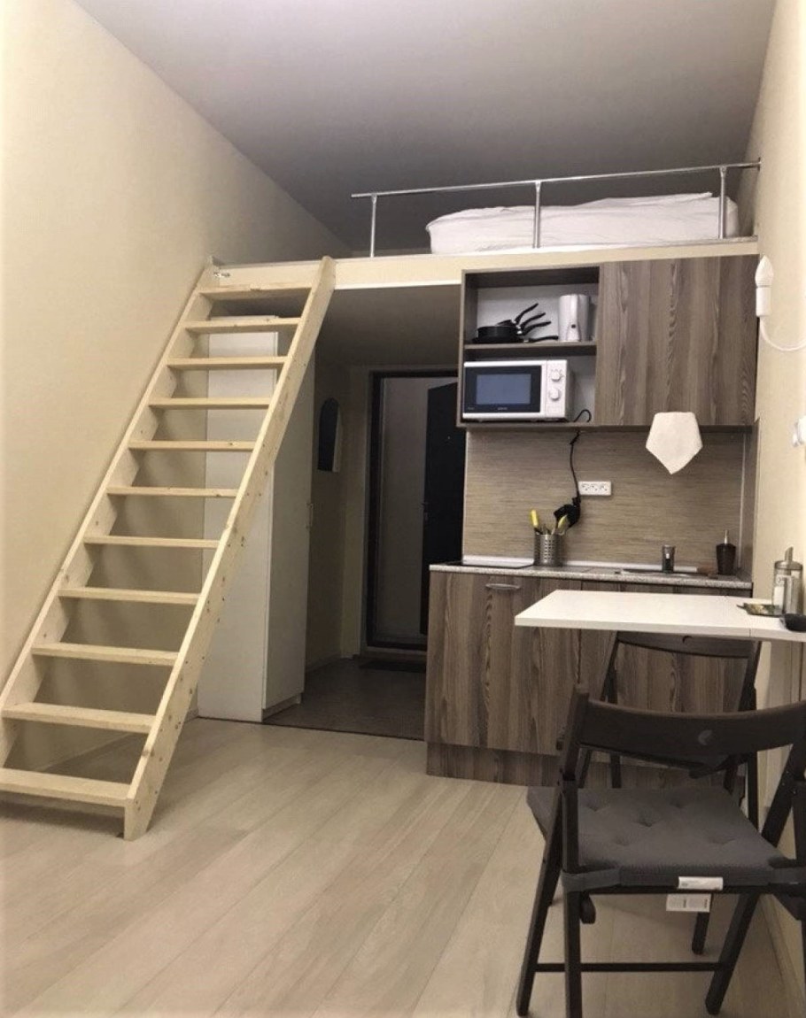 Двухуровневая апартаменты студия 20кв м