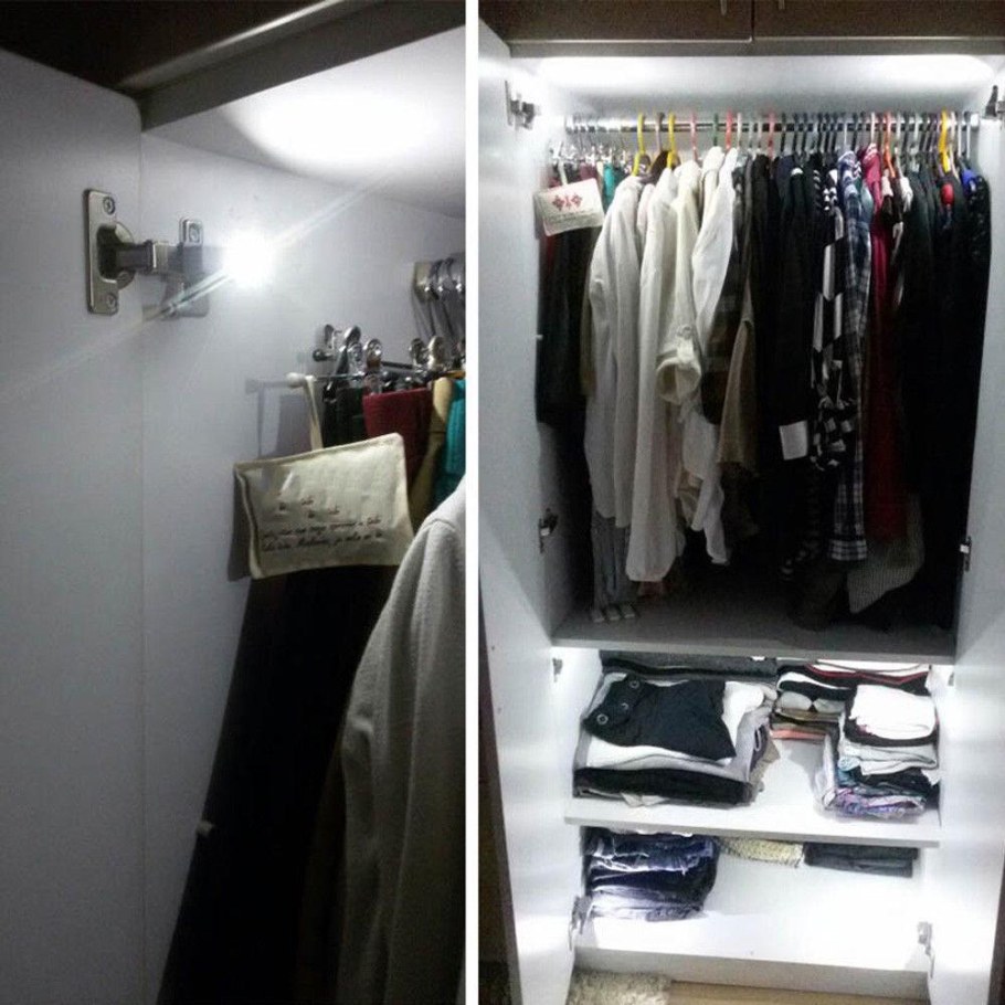 Подсветка шкафов в гардеробной