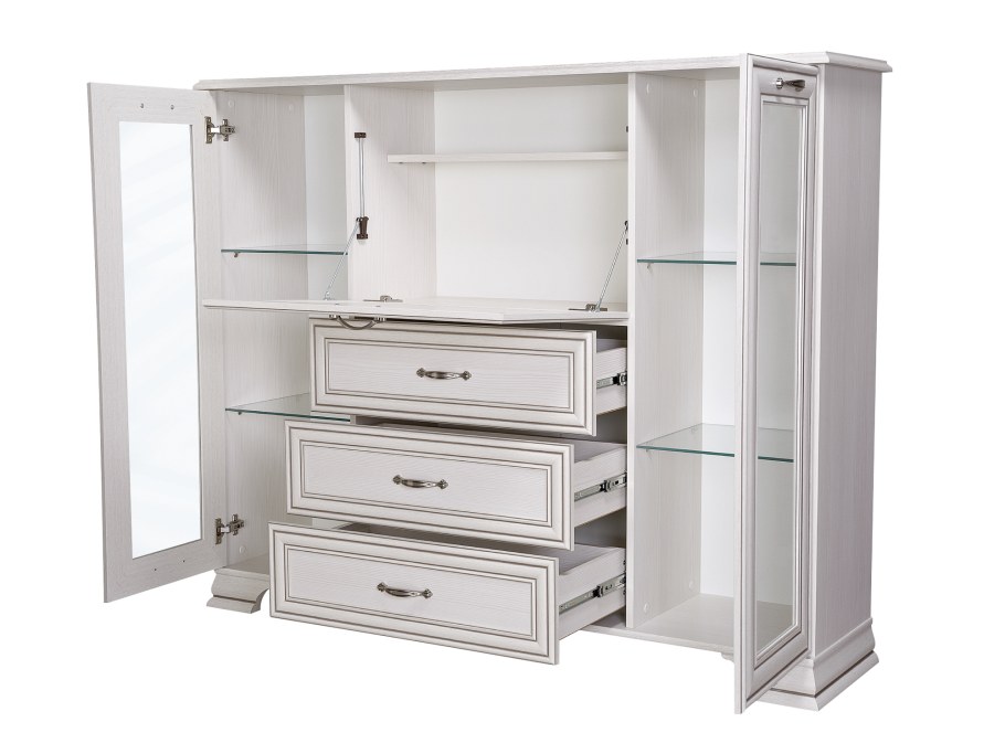 Тиффани комод 3d1s, вудлайн кремовый Анрэкс