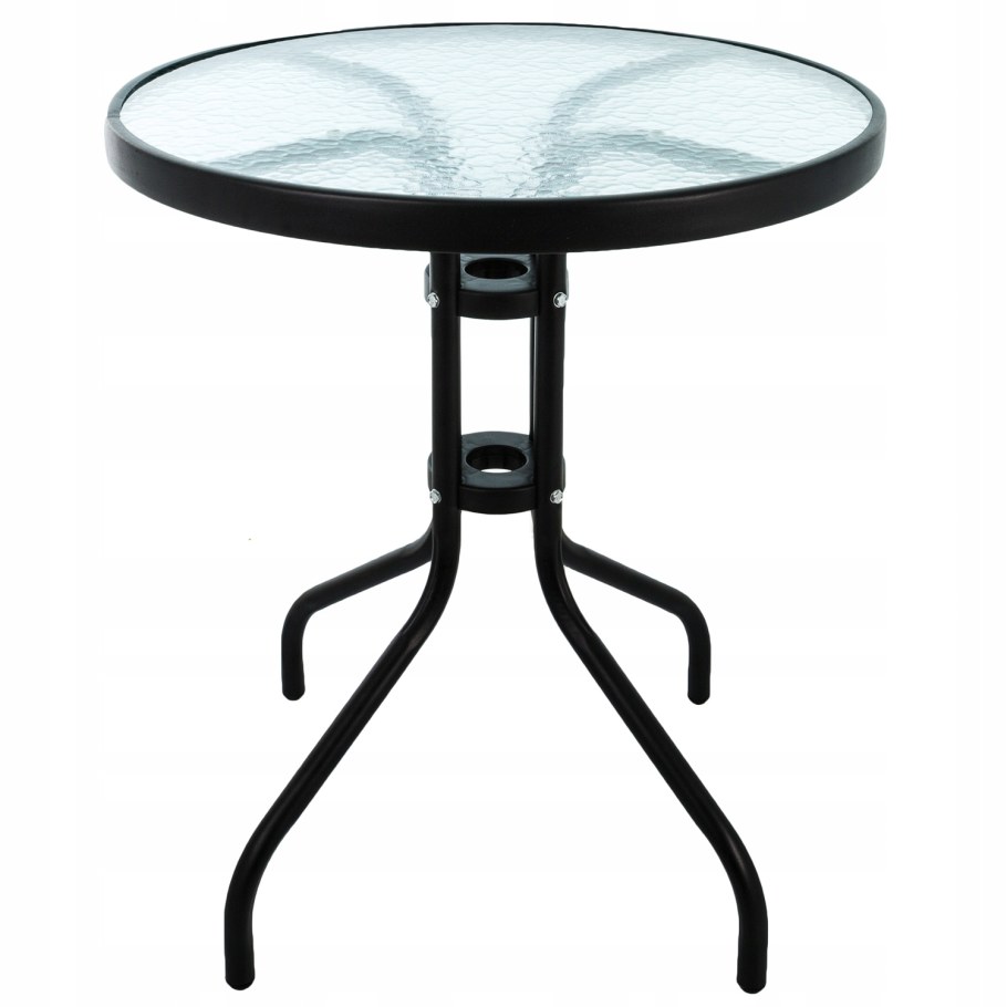 Aro стол Берлин круглый сталь стекло, 60 x 60 x 70см