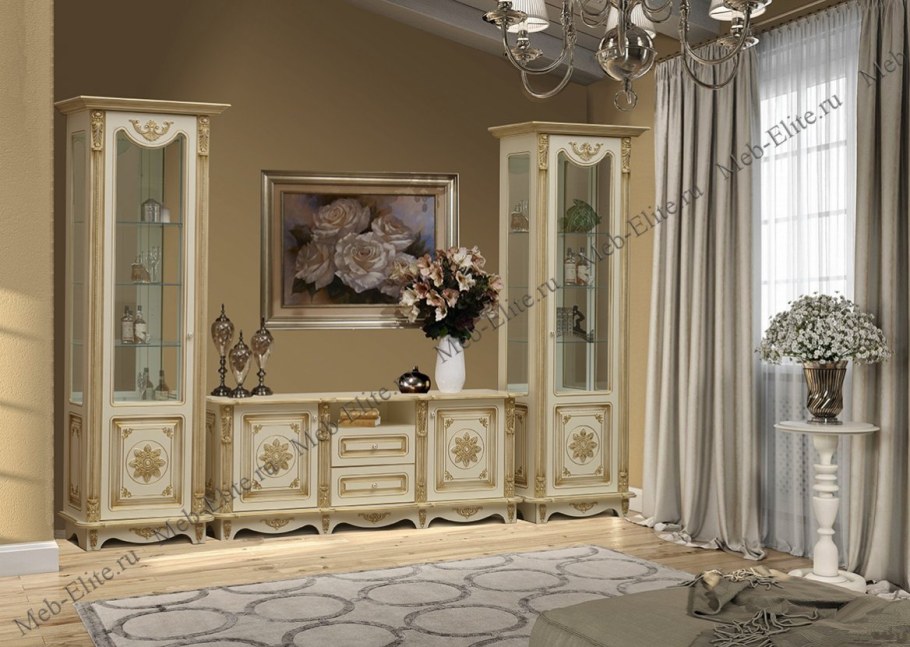 Стенка Джулия Аристократ+патина золото