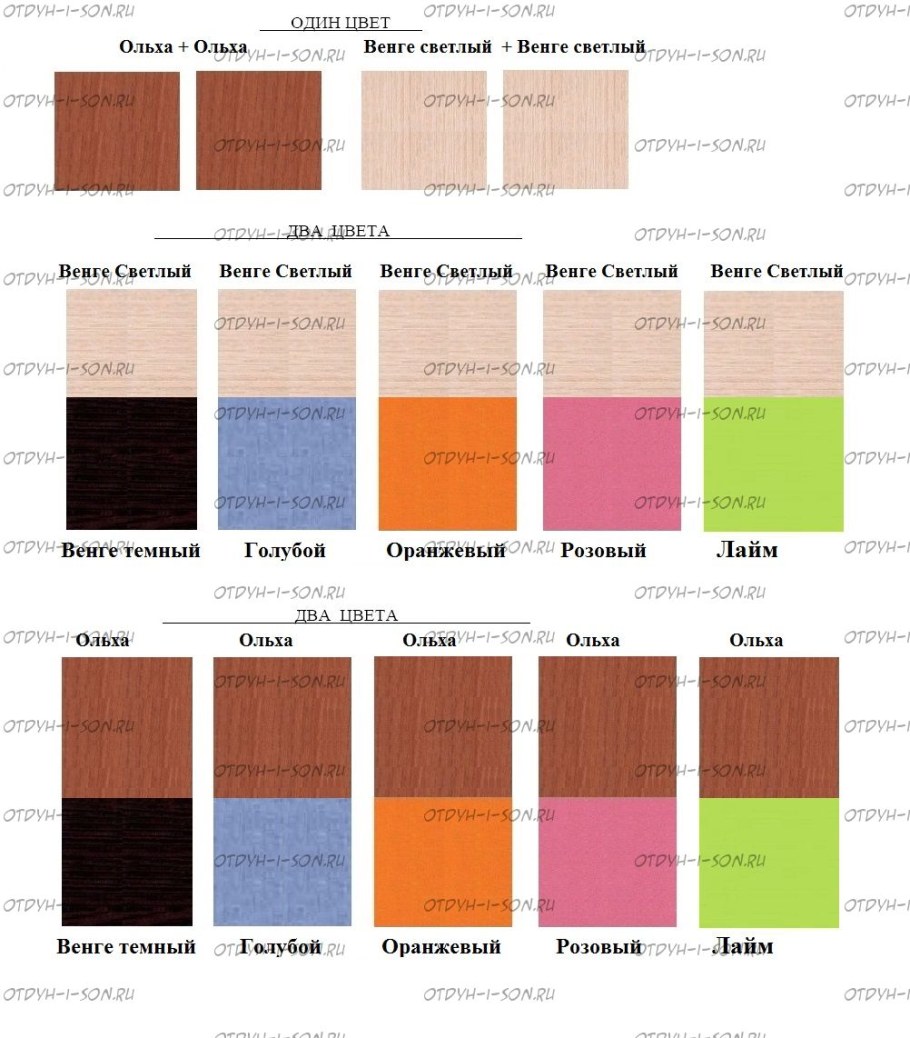 Цвета фасадов мебели