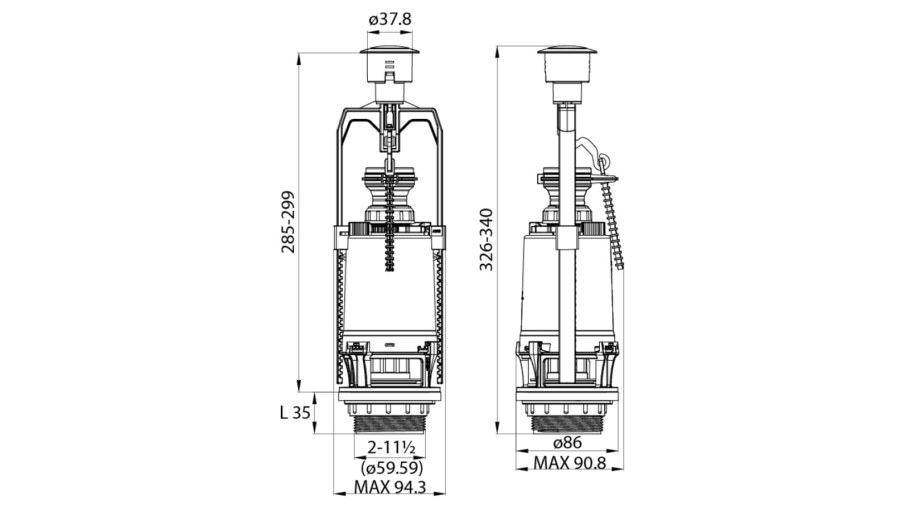 Арматура Водосливная IDDIS Тип а 248 2482nari35