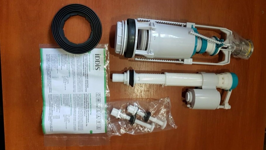 Арматура для унитаза IDDIS 2-Х уровневая Нижний подвод хром f012400-01к