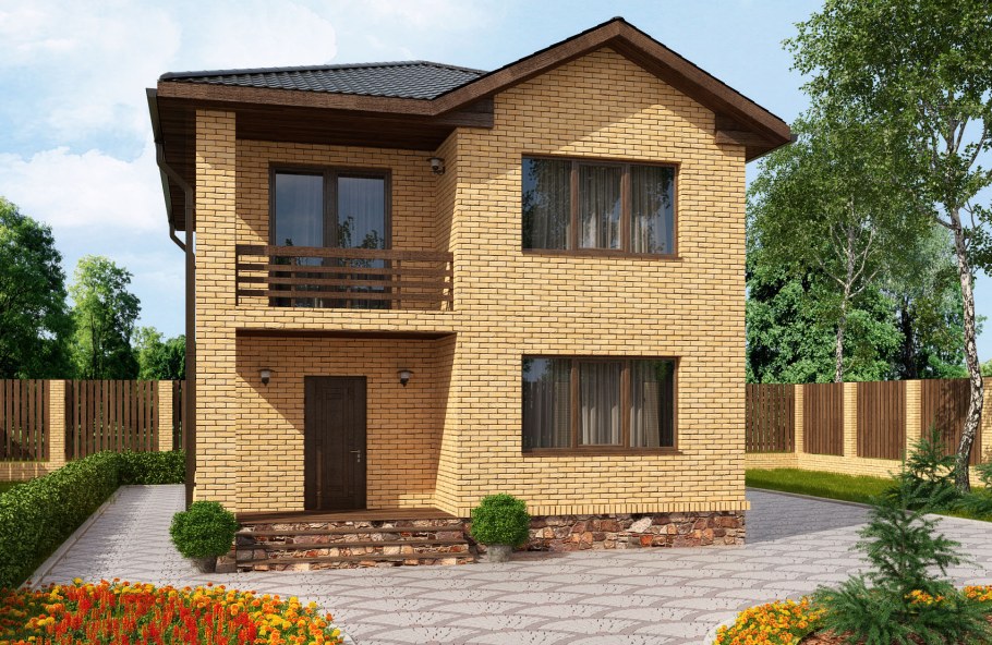 Дом кирпичный двухэтажный