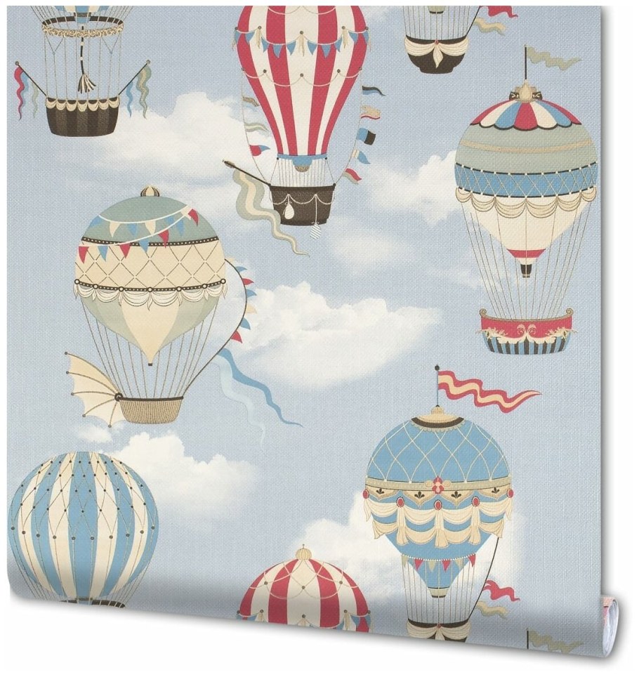 Обои бумажные Фокс вокруг света голубые 0.53 м