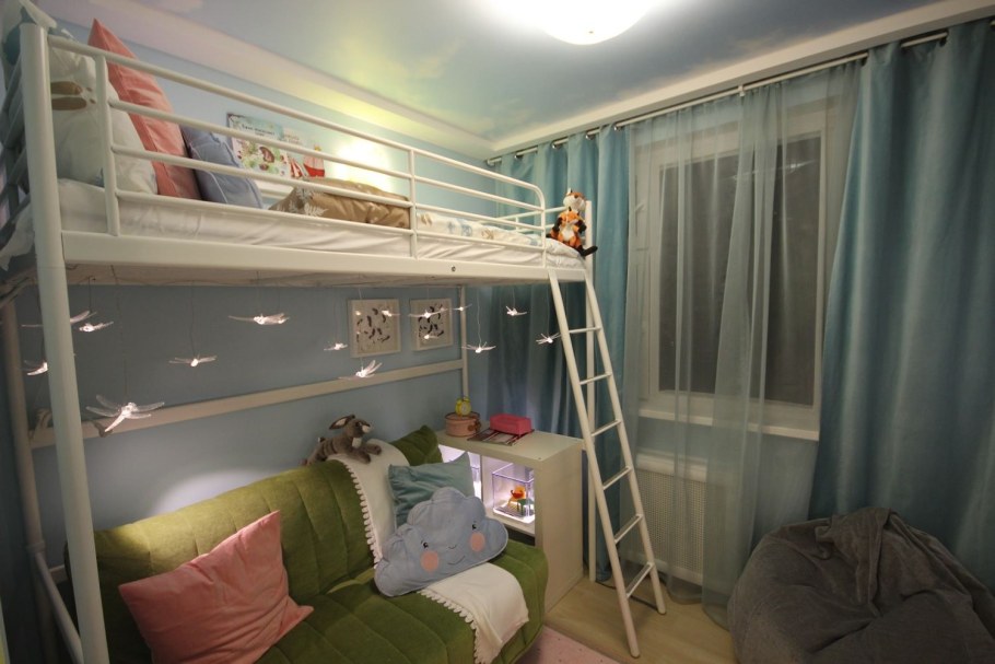 Кровать чердак икеа СВЭРТА В интерьере