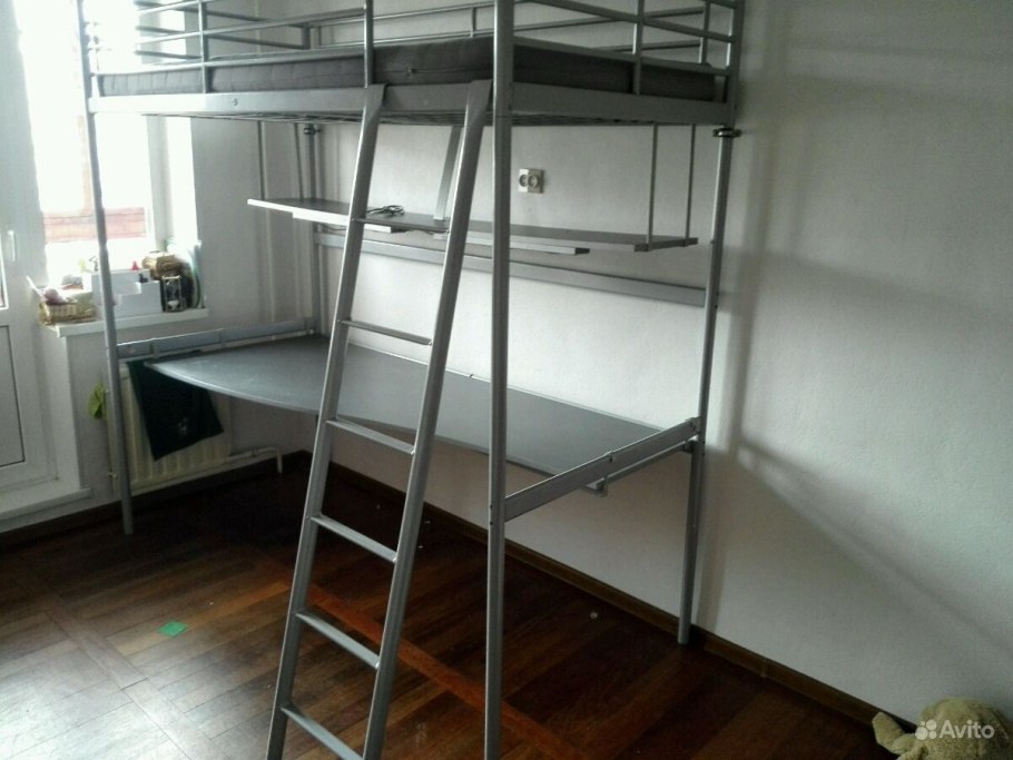 Кровать-чердак икеа СВЭРТА металлическая