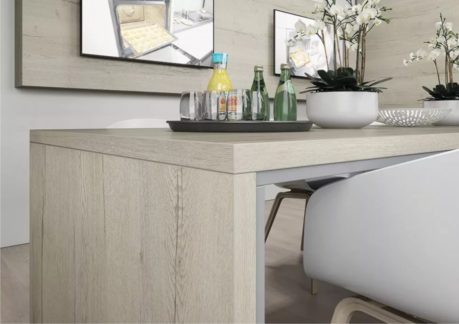 Стол Linda дуб Галифакс олово/чёрный 700х1400 мм