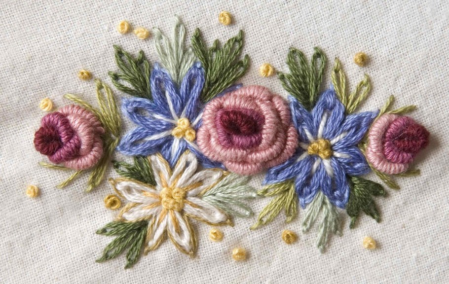 Французская объемная вышивка рококо