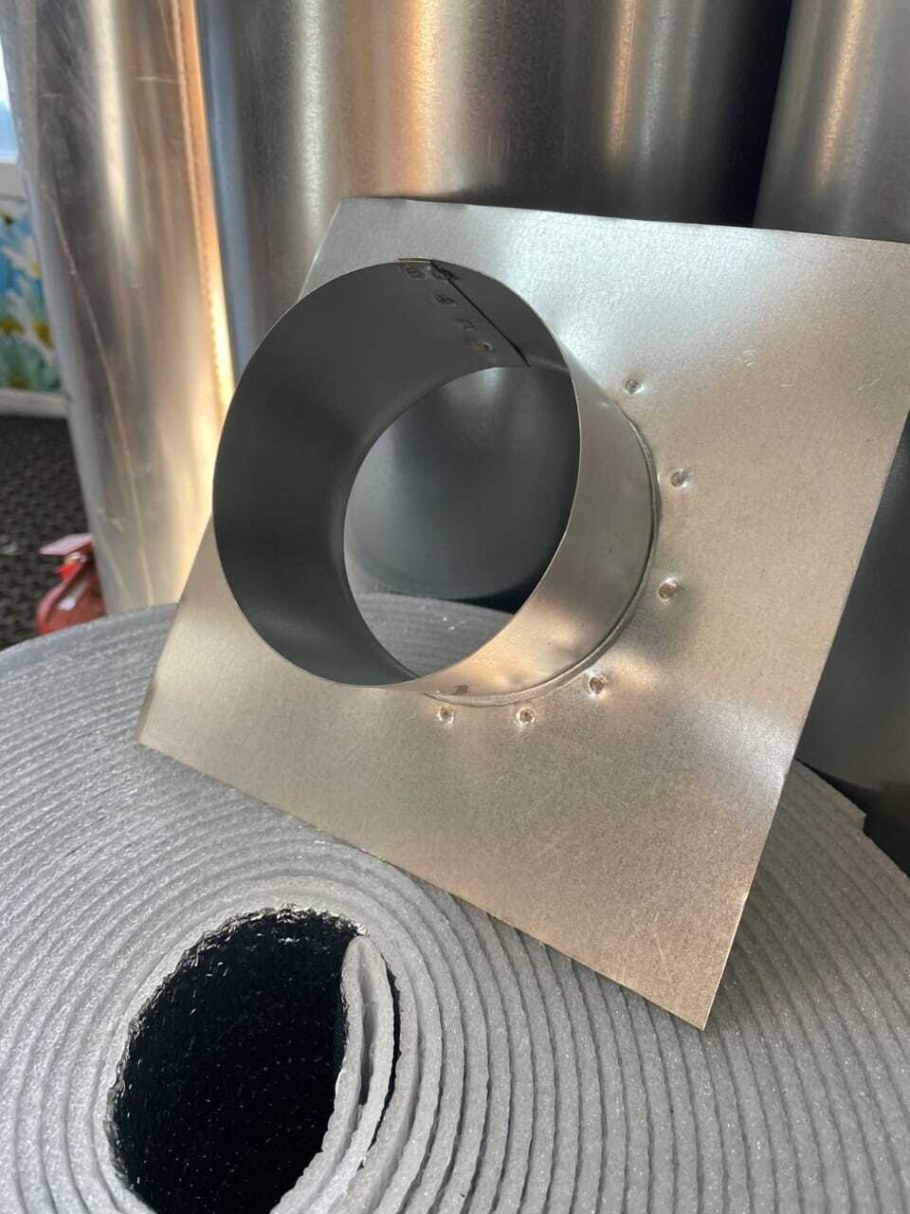 Фланец вентиляция 45гр металл