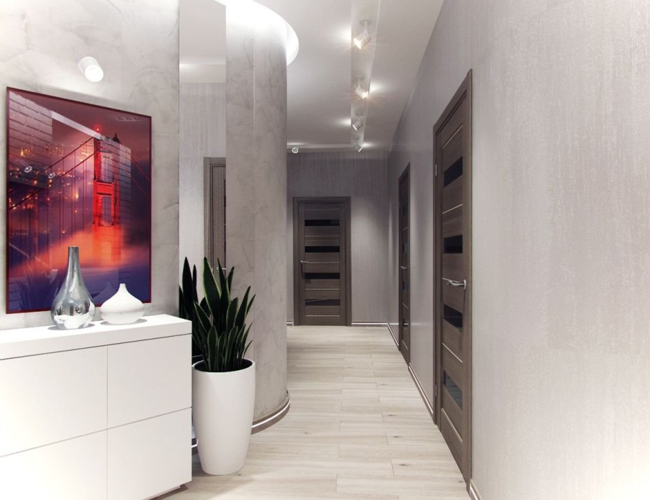 Картина в стиле хайтек в коридор