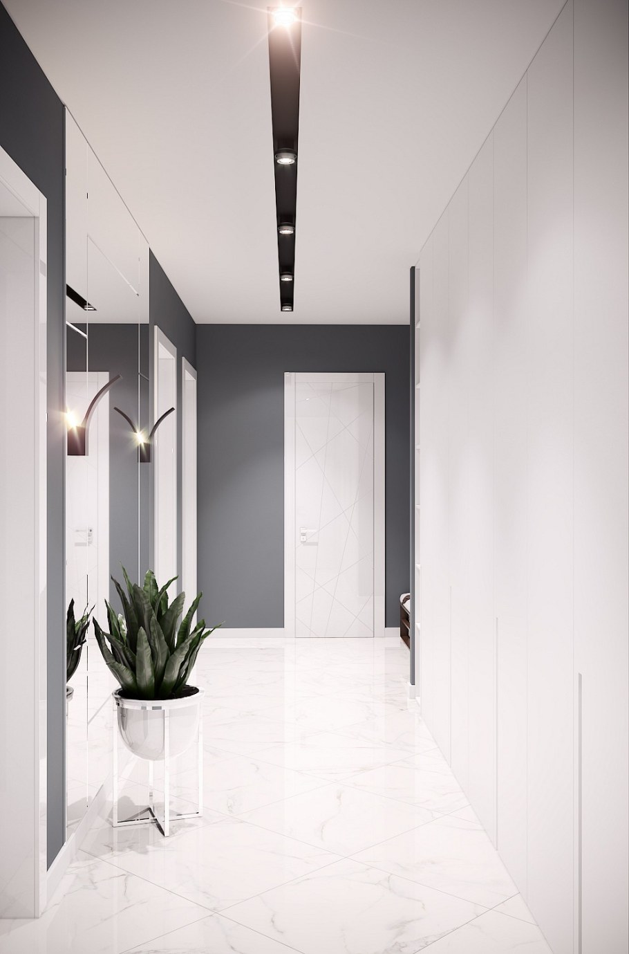 Прихожая в стиле Хай тек