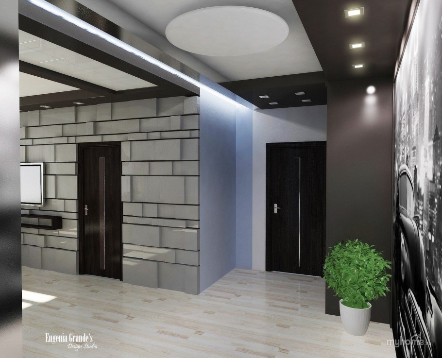 Коридор в стиле Хай тек