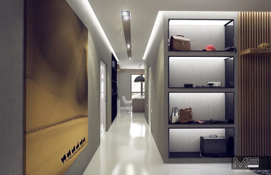 Прихожая в стиле Хай тек в квартире