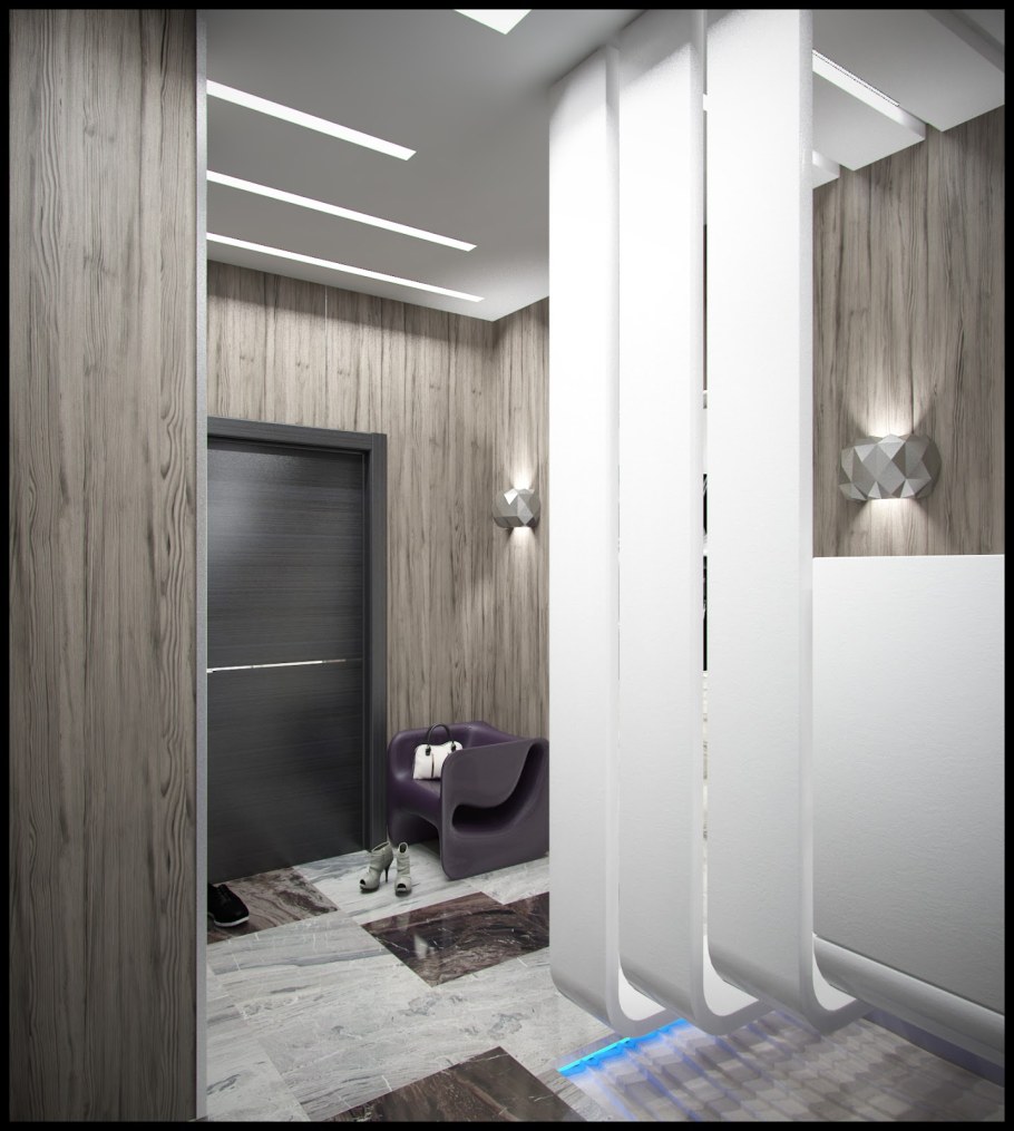 Коридор в стиле Хай тек