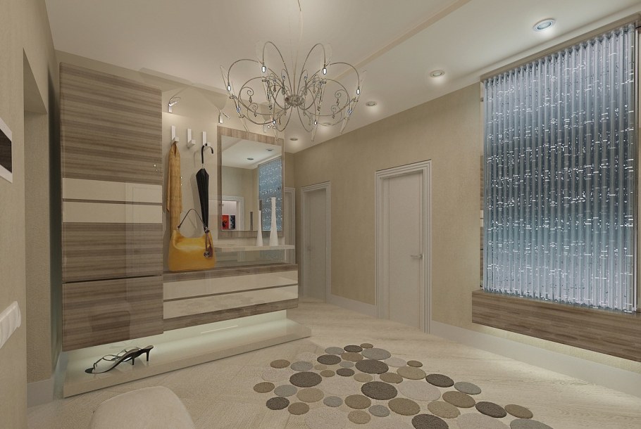 Интерьер большого холла в современном стиле