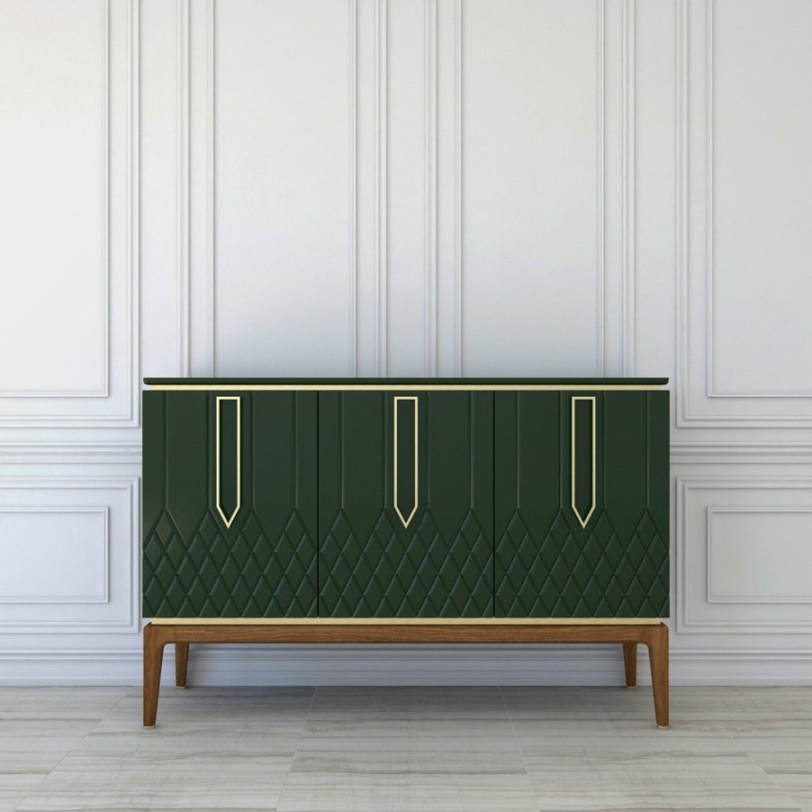 Комод зеленого цвета