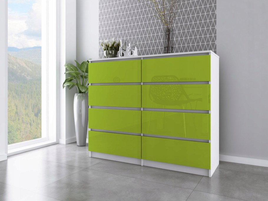 Комод Пайн белый глянец