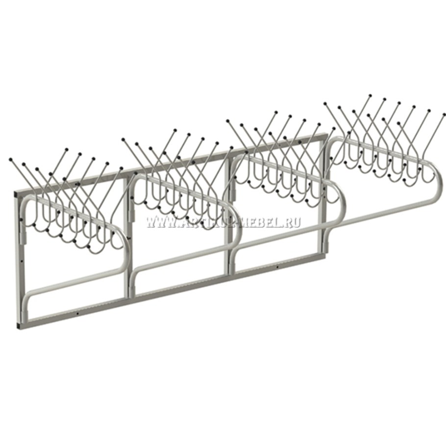М163-02 вешалка гардеробная настенная с поворотными кронштейнами