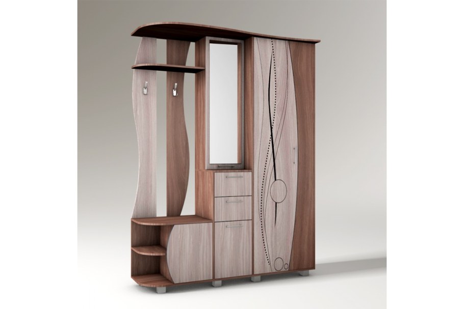 Шкаф для прихожей 2дв с зеркалом Тереза