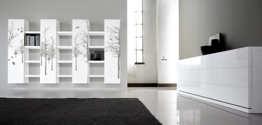 Стенка для телевизора в гостиную Минимализм