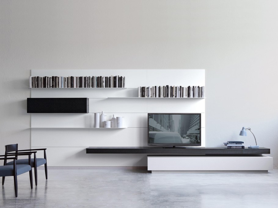 Полки в гостиной Минимализм