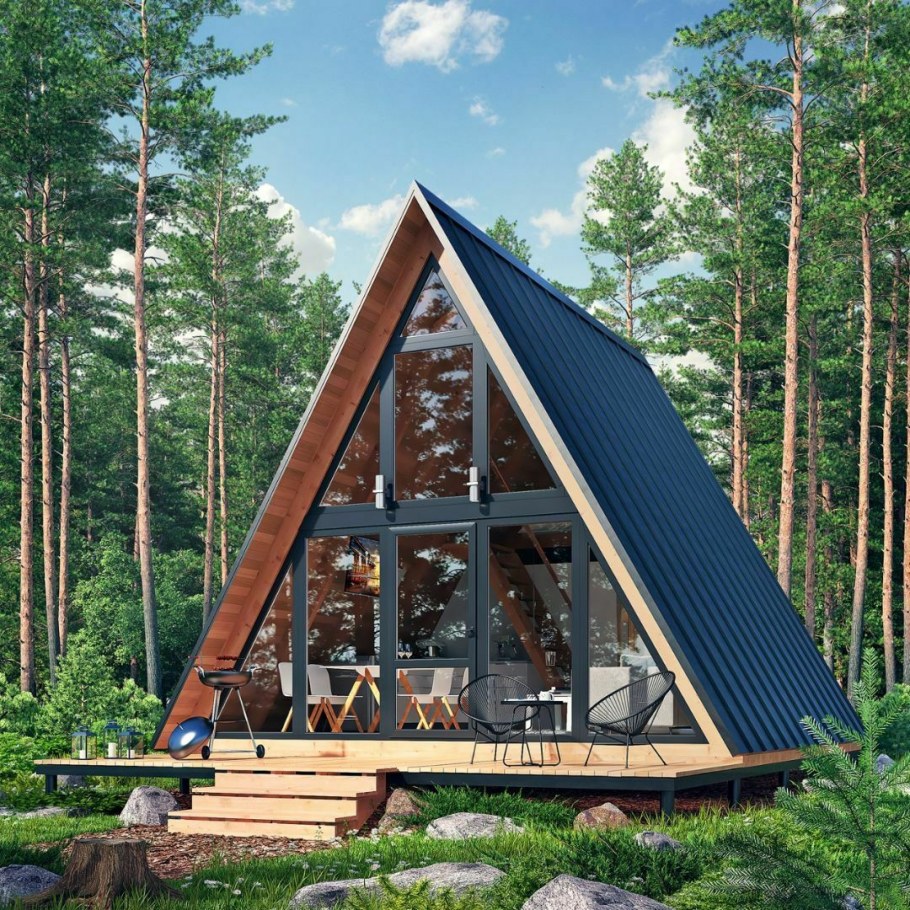 Дом a-frame (дом шалаш)
