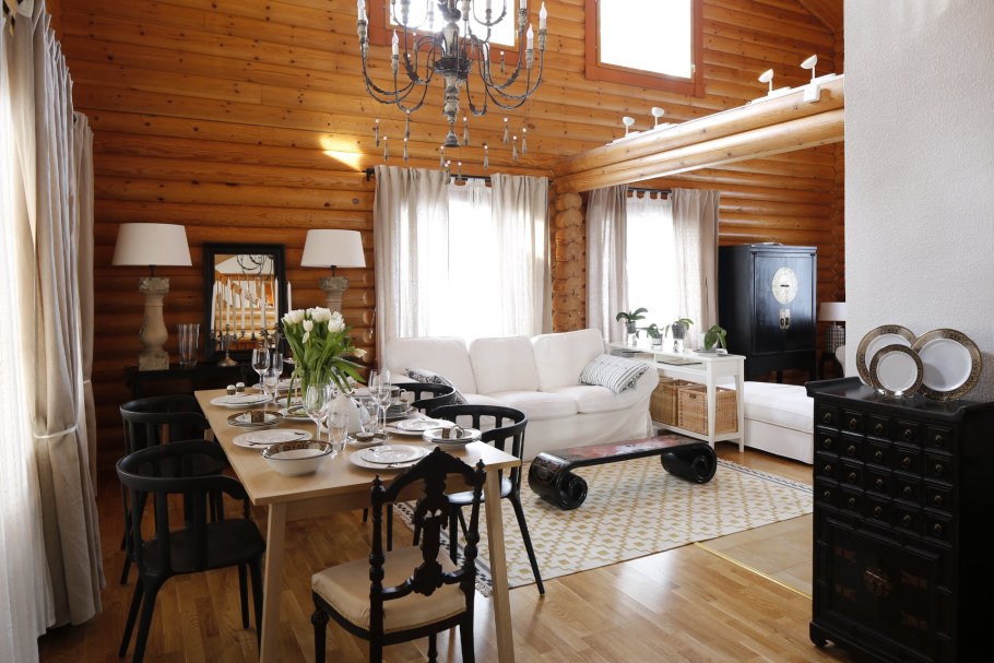 Кухня гостиная на даче