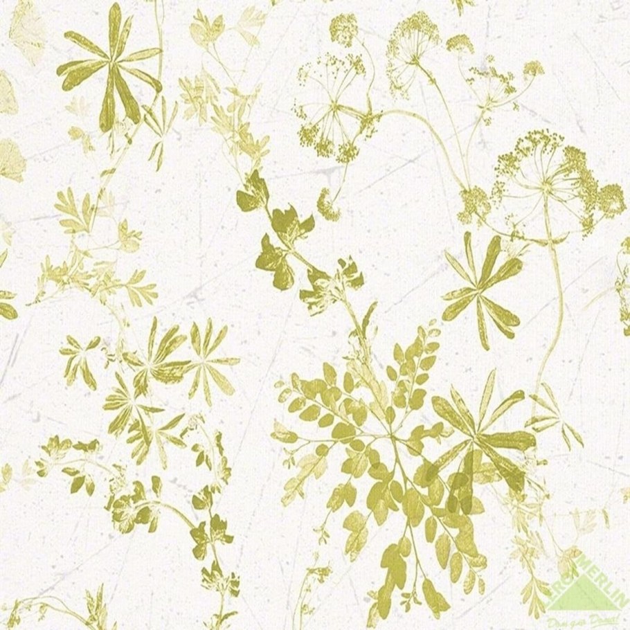 Бумажные обои для стен с листиками