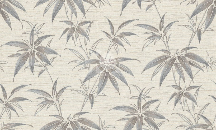 4007-5 Обои листья МОФ «Malex Design» (серо-сирен.) (1,06*10)