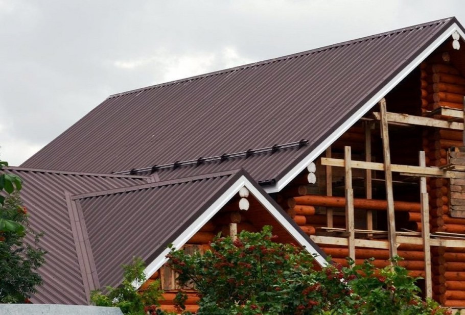 Профнастил нс35 шоколад крыша