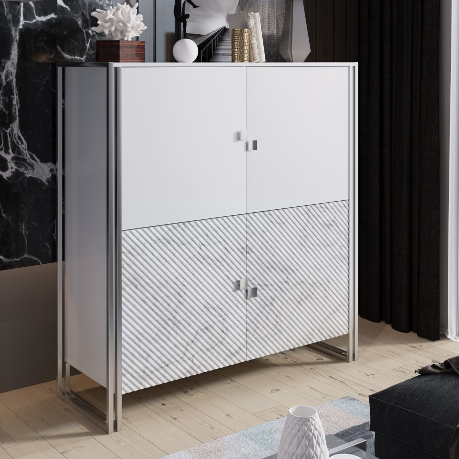 Шкаф Монблан белого цвета