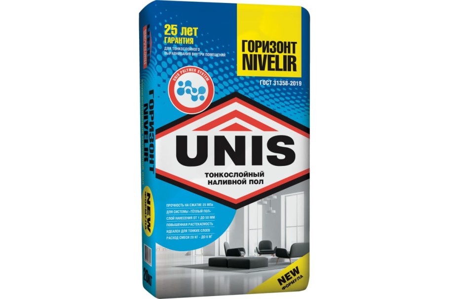 Наливной пол Unis Горизонт 20