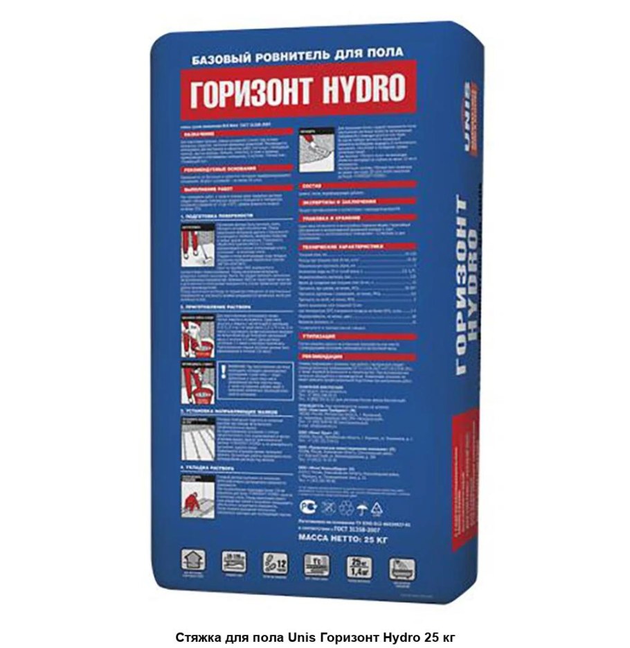 Стяжка пола Unis Горизонт 25 кг