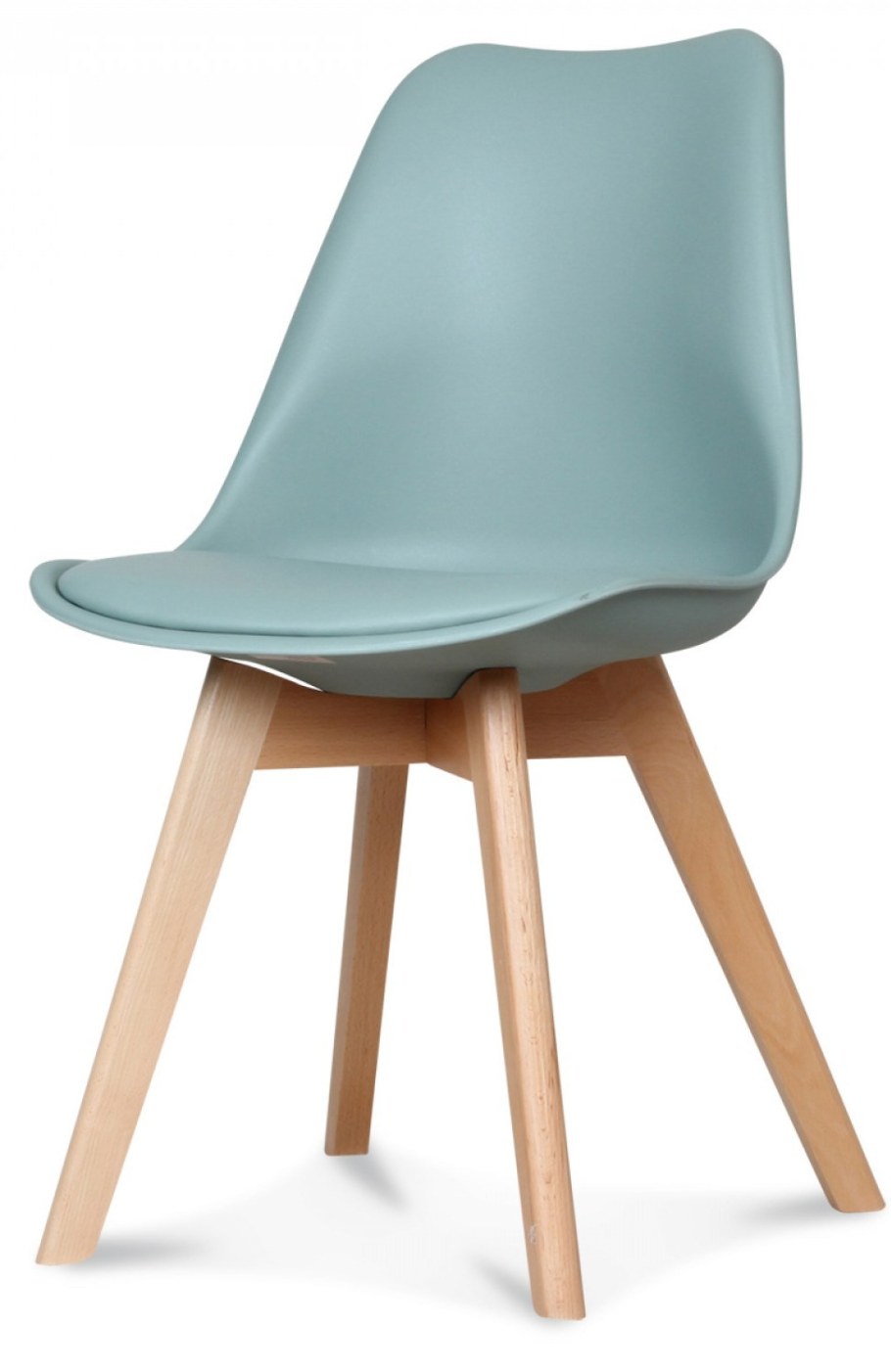 Стул пластиковый с деревянными ножками