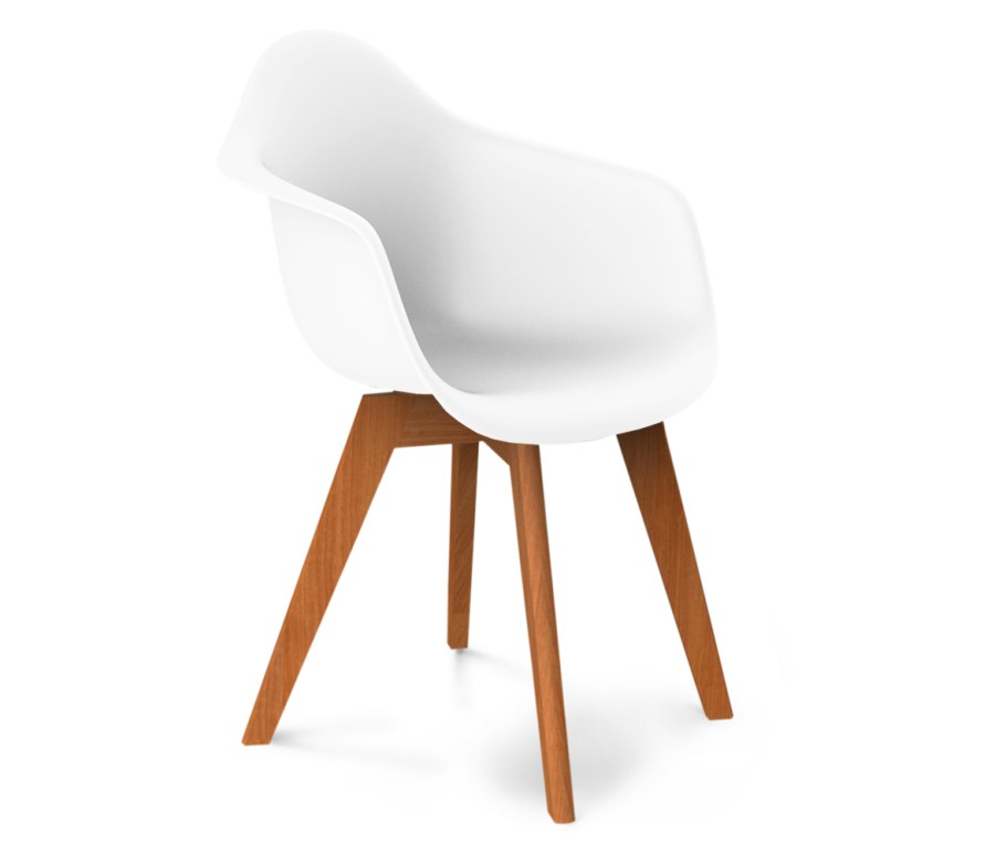 Белый стул икеа на деревянных ножках