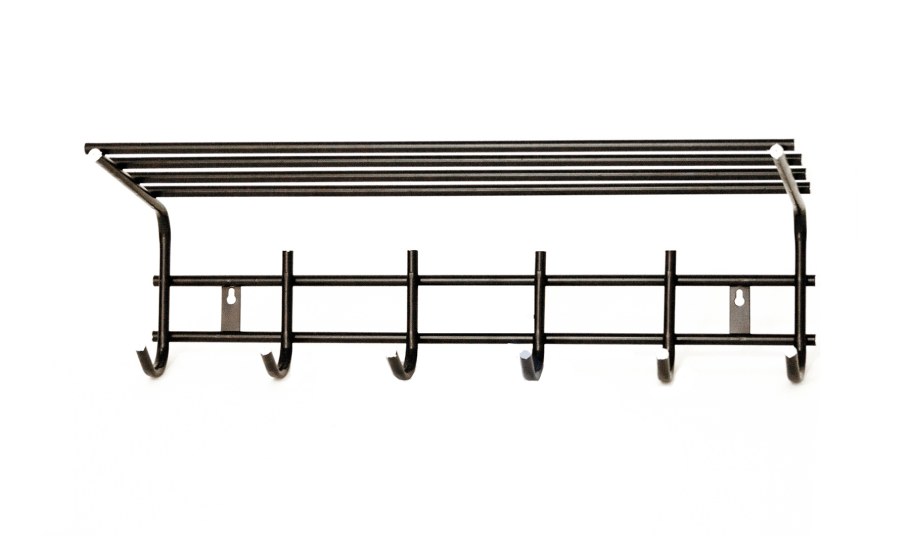 Вешалка для одежды Олимп черная 6 крючков