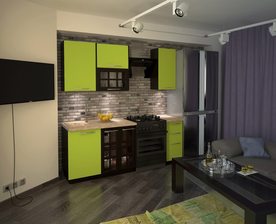 Кухонный гарнитур олива венге