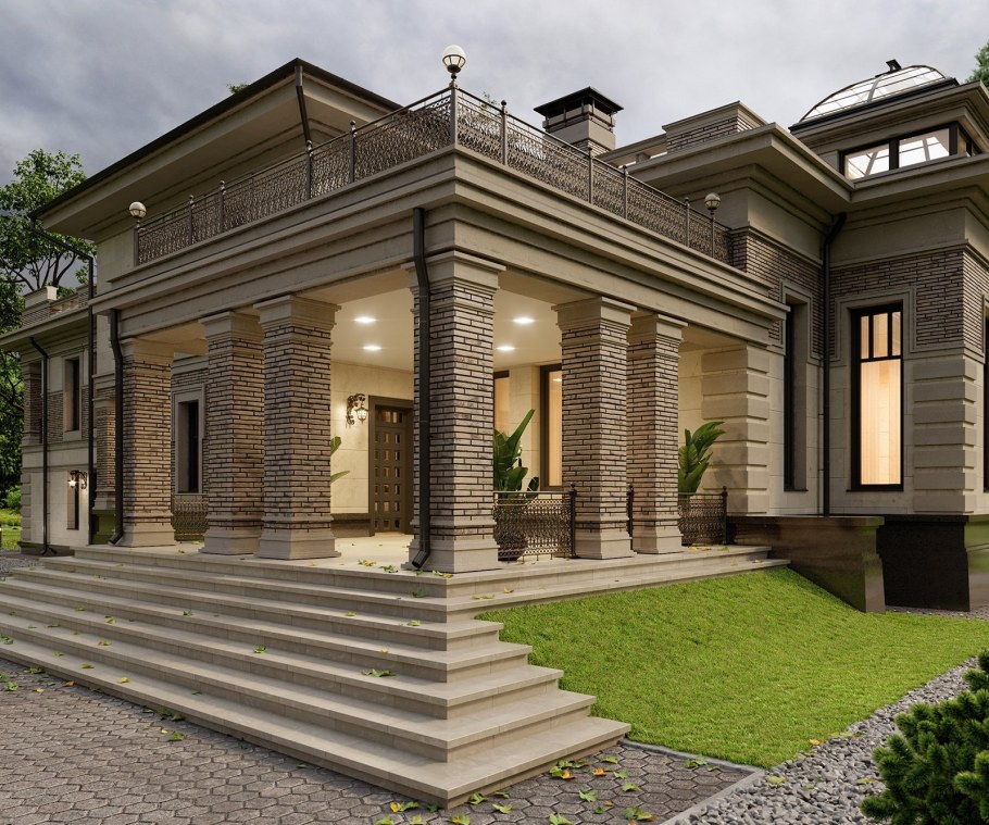 Проект z10 одноэтажный дом с террасой