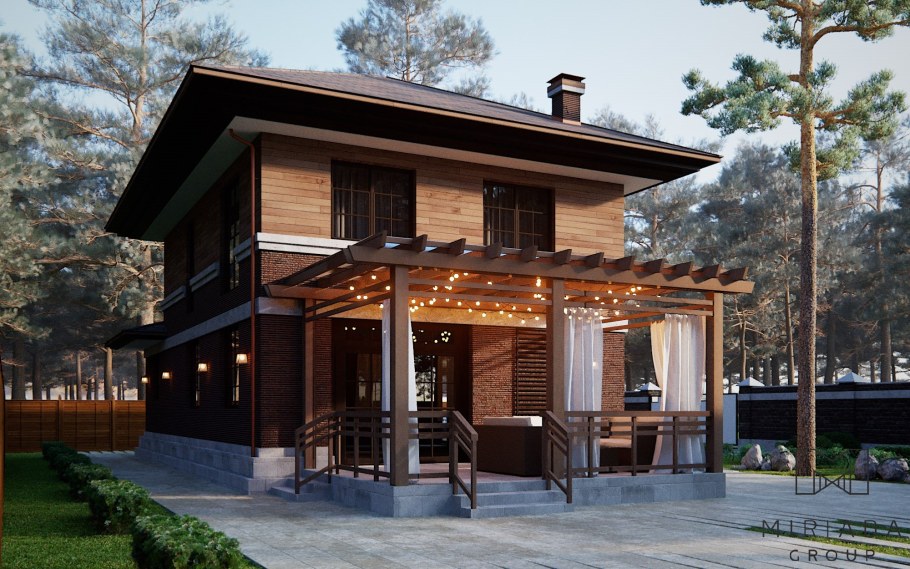 Терраса с барбекю проекты