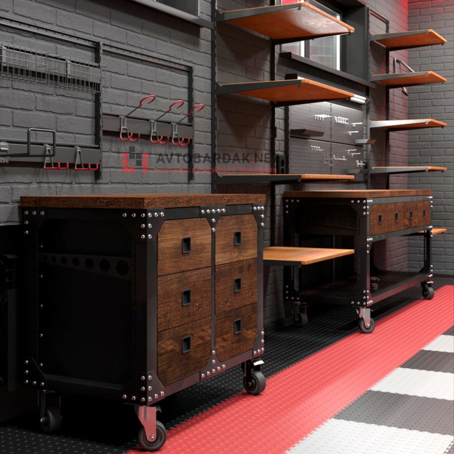 Мебель для гаража в стиле лофт