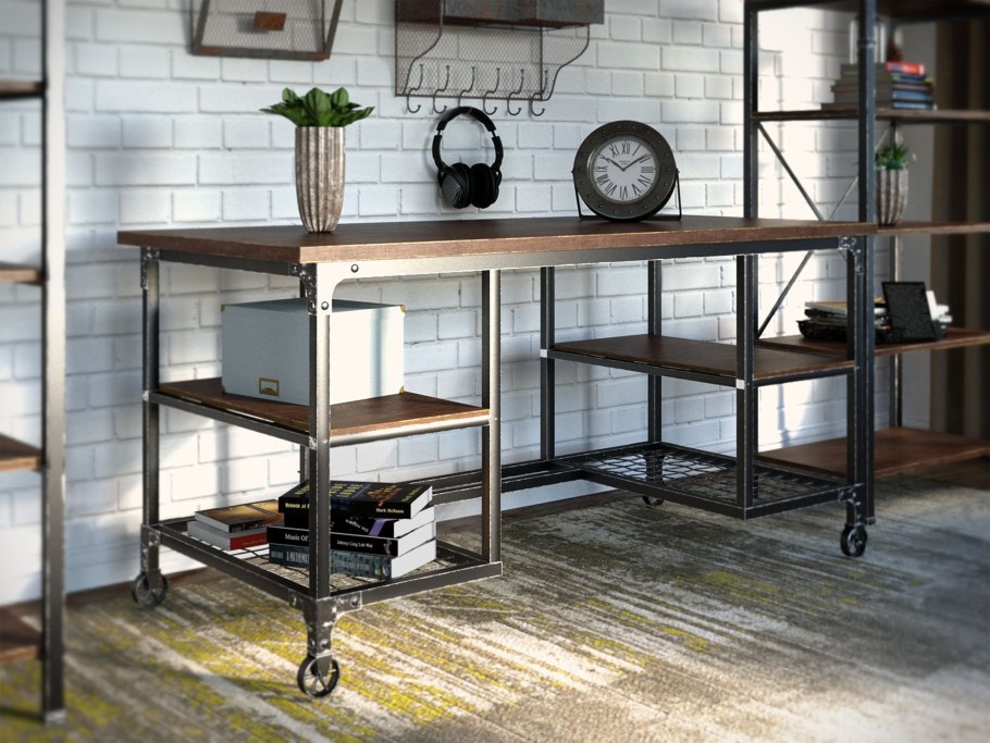 Верстак в гараж лофт