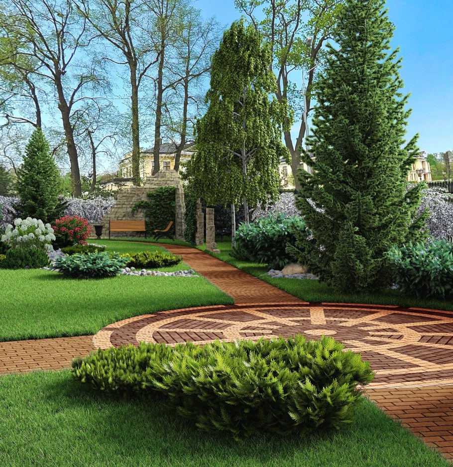 Озеленение территории высадка деревьев