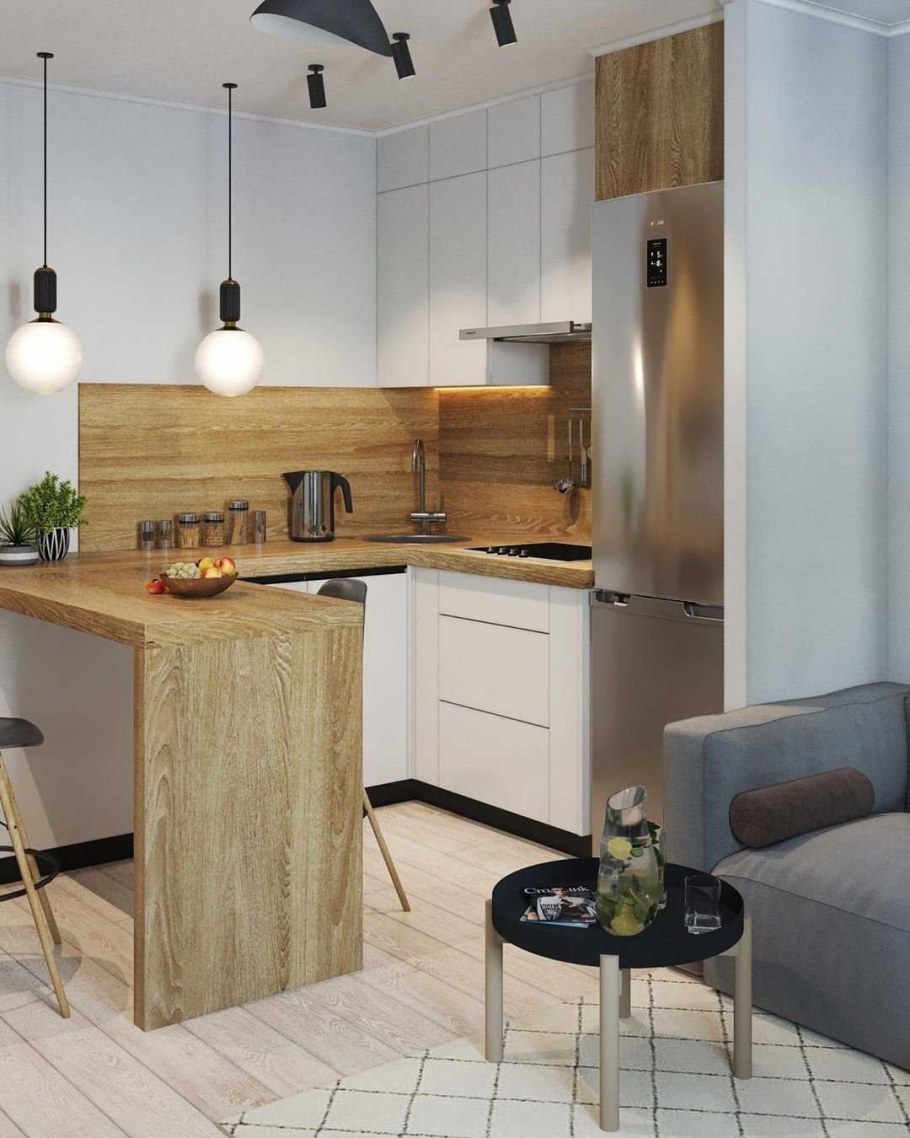 Кухня гостиная икеа