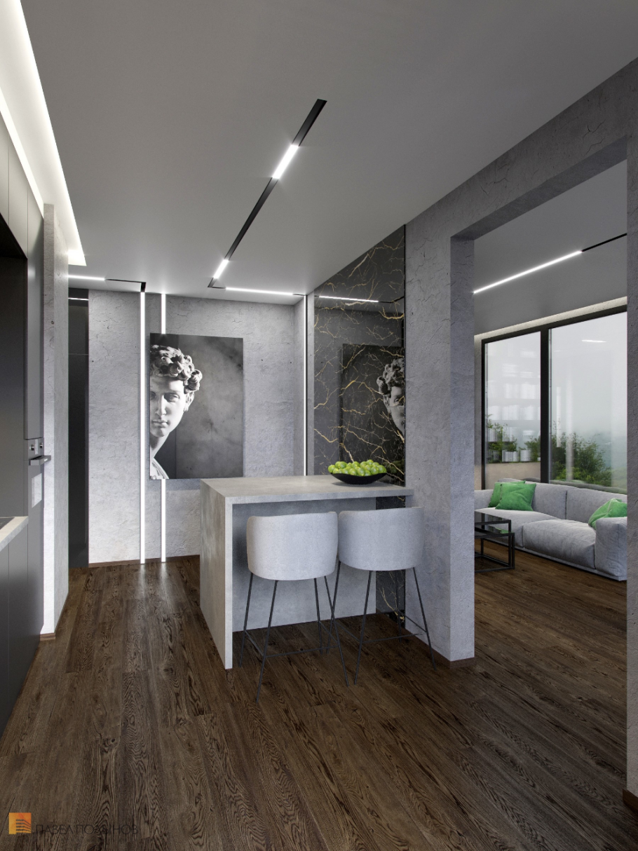 Интерьер квартиры студии 27кв